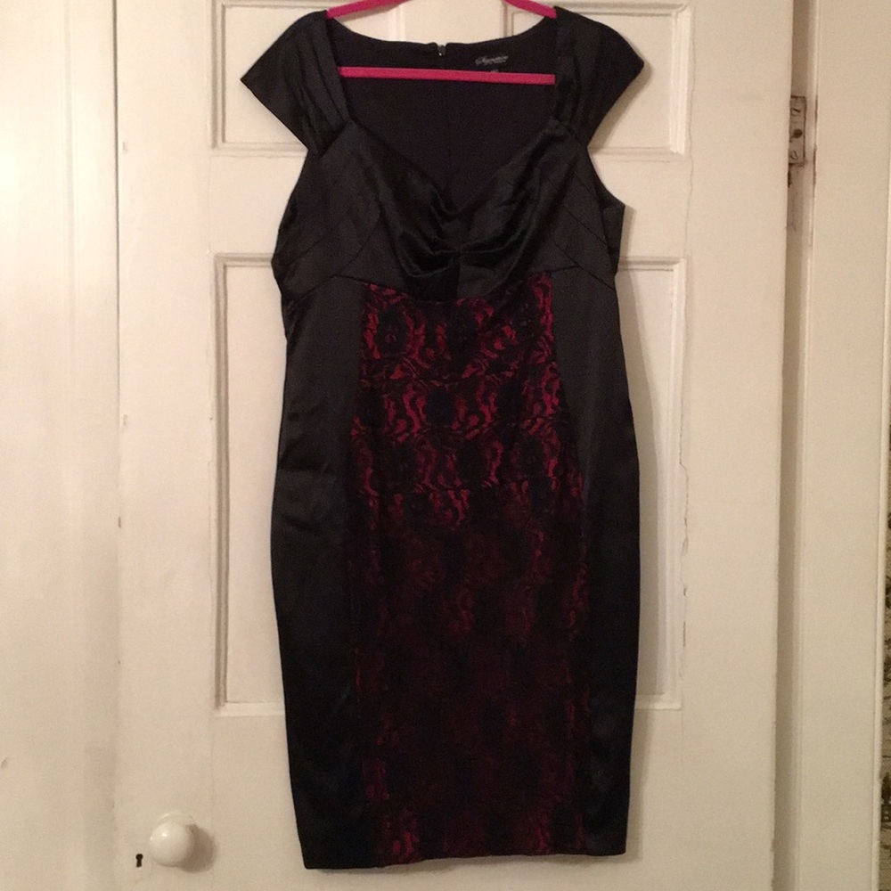 Vintage style sexy black & red dress